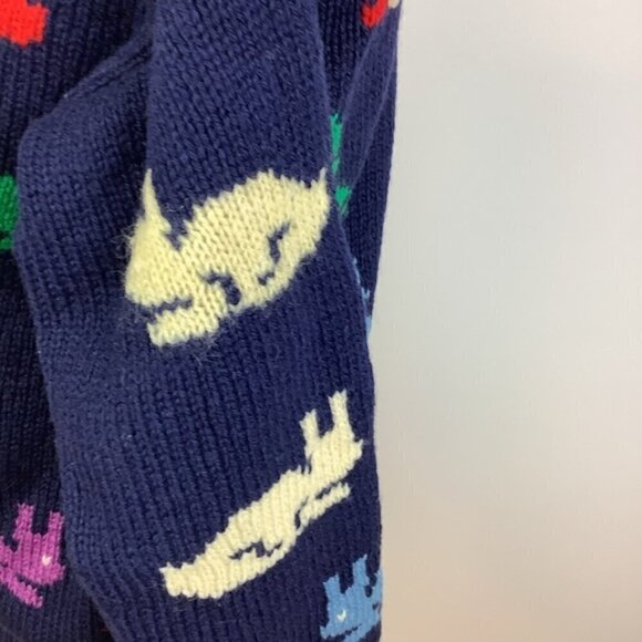 VINTAGE WOOL HANDKNIT DEANS OF SCOTLAND BUNNY PRINT SWEATER - Picture 3 of 7